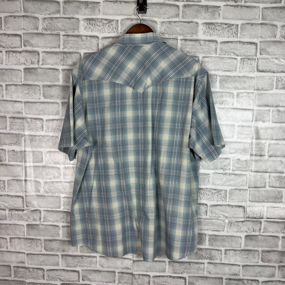 Pendleton Frontier Light Blue Plaid Polyester Ble… - image 4